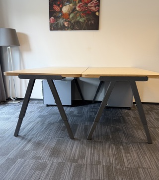 4x Design tafels Piet Boon, licht hout